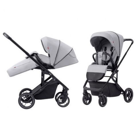 Carucior troller reversibil (max. 22 Kg) Carrello ALFA 2023 2 in 1 Feather Grey - imagine 12